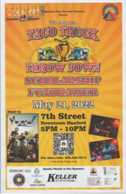 Popular Taco Truck Showdown for scholarships slated for May 21 in downtown Hanford